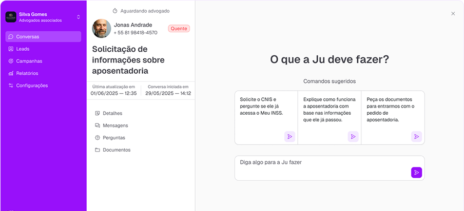 Representação de elementos visuais da UI da Ju.